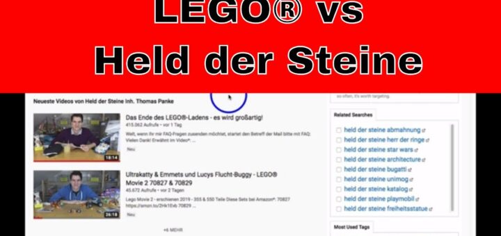 LEGO® vs Held der Steine ✅ Die Held der Steine Abmahnung von LEGO®