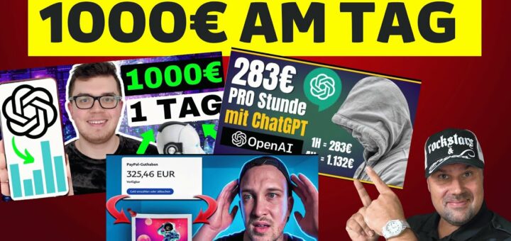 283€ PRO STUNDE💰🤑💸 Mit ChatGPT online Geld verdienen (neue Methode) Online Geld verdienen 2023