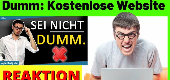 Wieso Es Dumm Ist Eine Kostenlose Website zu erstellen (2022) - Wix, Jimdo, Weebly  [Reagiertauf]